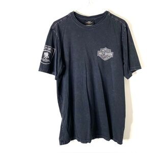 Harley-Davidson Black Stonewash Crew Neck Tee Wounded Warrior Project Graphic